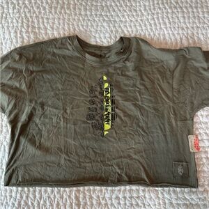 FP Movement by Free People Olive Graphic Crop Top